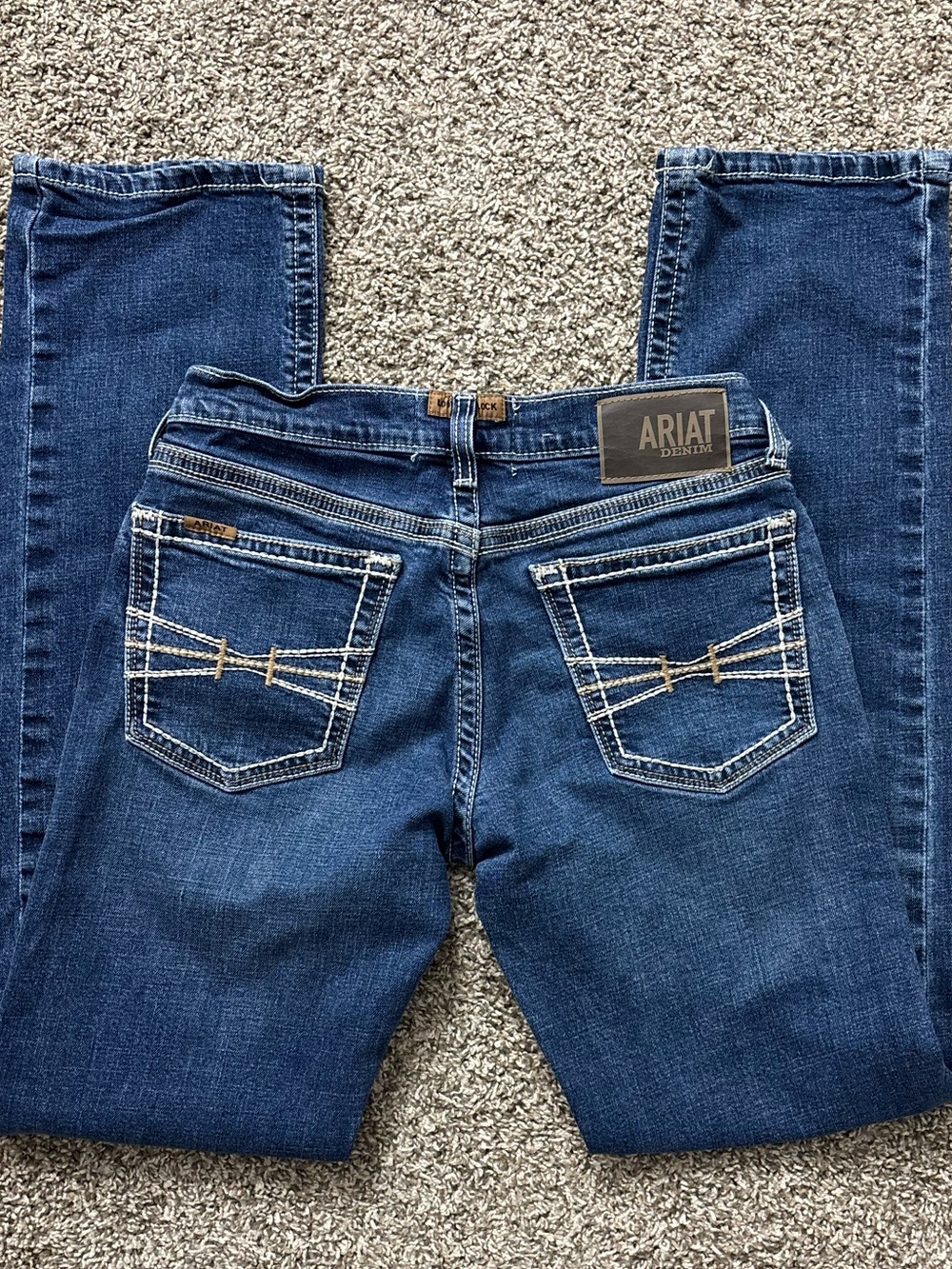 Ariat Men M7 Dark Blue Slim Straight Leg Western Jeans Size 31X36 Rodeo